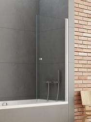 Parawan wannowy New Soleo 1-elementowy, uchylny, 90x140 cm, lewy/prawy, srebrny