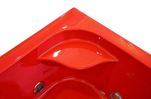 WANNA SPA Z HYDROMASAŻEM JACUZZI AQUAPEUTIC AQ-631 TOP, 2-osobowa 180x120x54 cm, lewa, czerwona