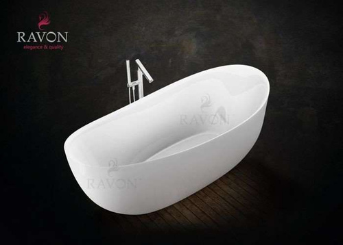 WANNA WOLNOSTOJĄCA RAVON AMBIENTE KOMPOZYT QUALTEC, BIAŁY POŁYSK