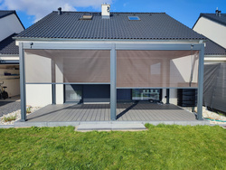WYPRZEDAŻ!!! Pergola Ogrodowa Black/Gray 3x6 LED/ROLETY