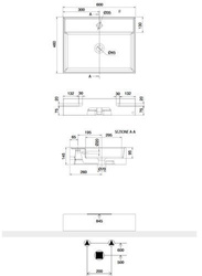Umywalka Teorema 2.0 60x46x14,5 cm, biały połysk