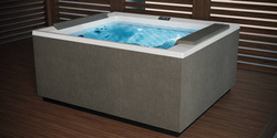 Wanna z hydromasażem Divina L Outdoor SPA Plus Novellini, 185x160x85 cm