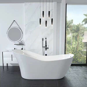 Asymetryczna wanna wolnostojąca AQ-1049, 170X80X72CM