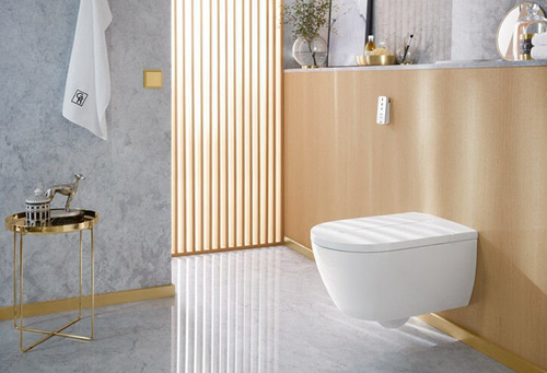 Toaleta myjąca bezrantowa, misa ustępowa lejowa Viclean I 100