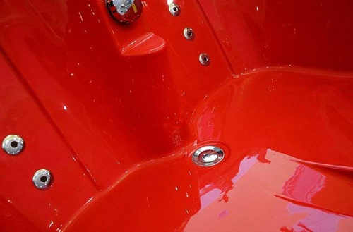 WANNA SPA Z HYDROMASAŻEM JACUZZI AQUAPEUTIC AQ-631 PRESTIGE 2-osobowa 180x120x54 cm, lewa, czerwona