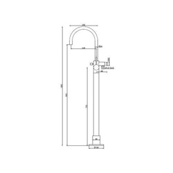 Bateria wolnostojąca wannowa Dolly, czarny mat
