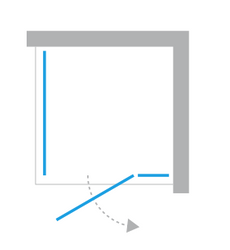 Kabina prysznicowa prostokątna Avexa Gold 110x120x200 cm, profil złoty.