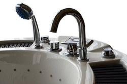 WANNA SPA Z HYDROMASAŻEM JACUZZI AQUAPEUTIC 183 206x134x64cm, OBUDOWA CZARNA