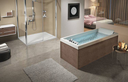 Wanna wolnostojąca Sense 4 z dyszami wodno-powietrznymi Dynamic Plus 180x80, z armaturą, biały połysk