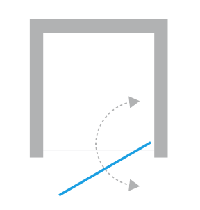 Drzwi prysznicowe do wnęki New Soleo 90x195 cm, profil srebrny.