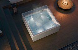 Wanna z hydromasażem Divina XL Outdoor SPA Plus Novellini, 200x200x85 cm