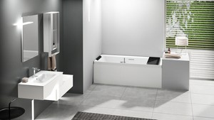 Wanna do zabudowy Novellini Divina 180x100, biały połysk