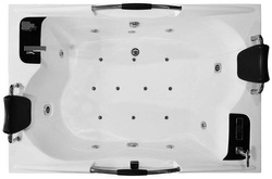 WANNA SPA Z HYDROMASAŻEM JACUZZI AQUAPEUTIC AQ-197 2-osobowa NERO 180x120x59cm