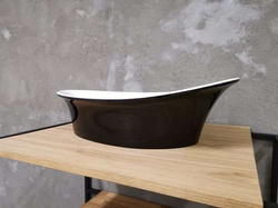 Umywalka Ravon Euphoria nablatowa 60x38x19 cm, bikolor połysk