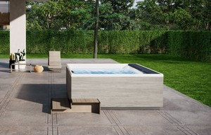 Wanna z hydromasażem Divina XXL Outdoor SPA Standard Novellini, 230x215x85 cm