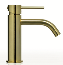 Kompletny zestaw prysznicowy natynkowy, złoto szczotkowane