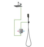 Kompletny łazienkowy system podtynkowy Omnires Hudson SYS HS24 X