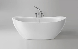 Wanna wolnostojąca Ravon Tulipano, biały połysk