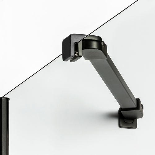 Kabina prysznicowa półokrągła New Merana Black, 90x90x195, drzwi uchylne, szkło czyste 6mm