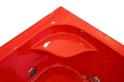 WANNA SPA Z HYDROMASAŻEM JACUZZI AQUAPEUTIC AQ-631 TOP, 2-osobowa 180x120x54 cm, lewa, czerwona