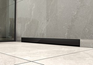 Odpływ liniowy ścienny SANITLINE Czarny Mat 80 cm 2w1