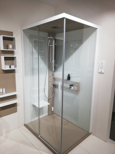 KABINA MASAŻOWO-PAROWA Novellini GLAX 2 2.0 2P 140x90 cm, DRZWI PRZESUWNE, TOTAL WHITE