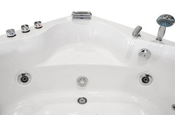 WANNA Z HYDROMASAŻEM NAROŻNA JACUZZI AQUAPEUTIC AQ-636, 2-osobowa 135x135x60 cm