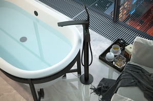 Bateria wannowa wolnostojąca Desso Nero, czarny mat