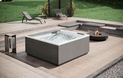 Wanna z hydromasażem Divina XL Outdoor SPA Plus Novellini, 200x200x85 cm