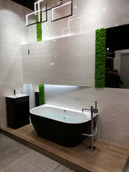 Wanna przyścienna Ravon Sensual Wall, z masażem i chromoterapią, bikolor