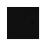 Brodzik Mori 90x90x3 cm ze strukturą kamienia naturalnego, czarny mat RAL 9005