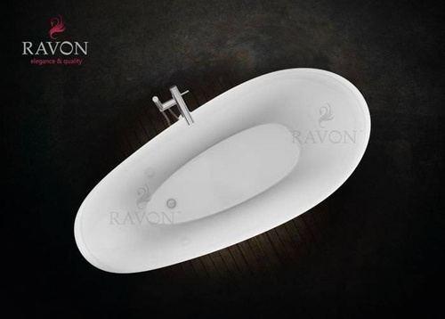 WANNA WOLNOSTOJĄCA RAVON AMBIENTE KOMPOZYT QUALTEC, BIAŁY POŁYSK