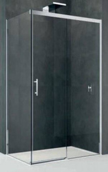 Kabina prysznicowa drzwi przesuwne i ścianka stała Novellini Kali PH96-1B+FH78-1B