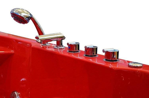 WANNA SPA Z HYDROMASAŻEM JACUZZI AQUAPEUTIC AQ-631 TOP, 2-osobowa 180x120x54 cm. prawa, czerwona