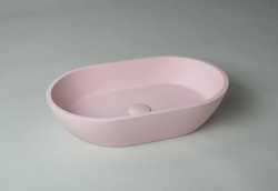 Umywalka Ravon Genesis 54x34x11,5 cm, z korkiem klik-klak, kolor mat lub połysk z palety RAL/NCS