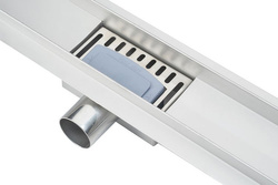 Odpływ liniowy podłogowy, czarne szkło/czarny mat 100 cm