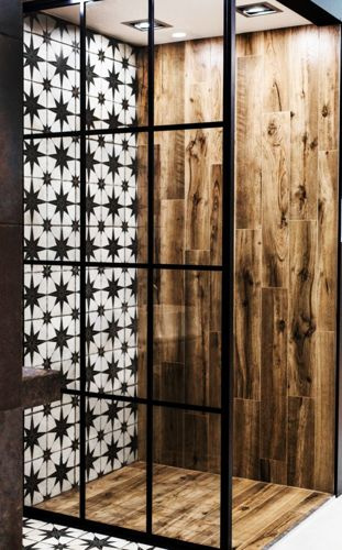 Kabina prysznicowa w stylu industrialnym