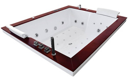 WANNA SPA Z HYDROMASAŻEM AQUAPEUTIC AQ-1666, 2-osobowa, 150x180x67 cm, z obudową