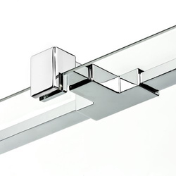 Drzwi prysznicowe podwójne, do wnęki New Soleo 80x195 cm, profil srebrny.