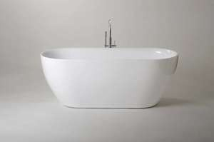 Wanna wolnostojąca Ravon Neo, 156x69,5x57 cm, biały połysk