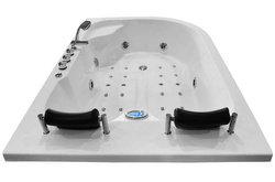 Wanna łazienkowa SPA z hydromasażem MO-631 PLUS, 2-osobowa 180x120x66cm lewa