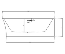 WANNA WOLNOSTOJĄCA SIRENA WALL 170X78X60, strona prawa