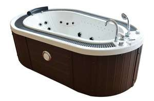 WANNA SPA Z HYDROMASAŻEM JACUZZI AQUAPEUTIC 183 206x134x64cm, OBUDOWA CZARNA