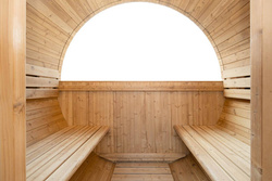 Sauna sucha fińska ogrodowa, beczka 180 x średnica 210 cm