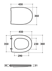 Misa wc wisząca Globo 4All bezrantowa z deską wolnoopadającą, kolor