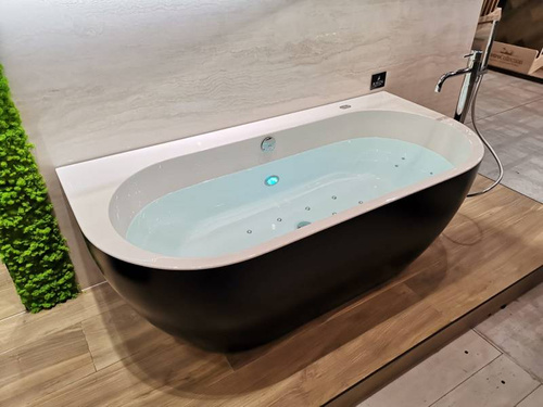 Wanna przyścienna Ravon Sensual Wall, z masażem i chromoterapią, bikolor