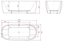 WANNA WOLNOSTOJĄCA SIRENA 22 170X80X59