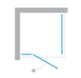 Kabina prysznicowa z drzwiami uchylnymi Avexa Black 120x70x200 cm, strona prawa lub lewa, czarny mat