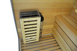 Kabino-sauna sucho-parowa z funkcją hydromasażu AQ-751,180x110x223cm, biała, lewa