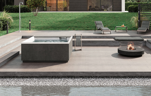 Wanna z hydromasażem Divina XL Outdoor SPA Plus Novellini, 200x200x85 cm